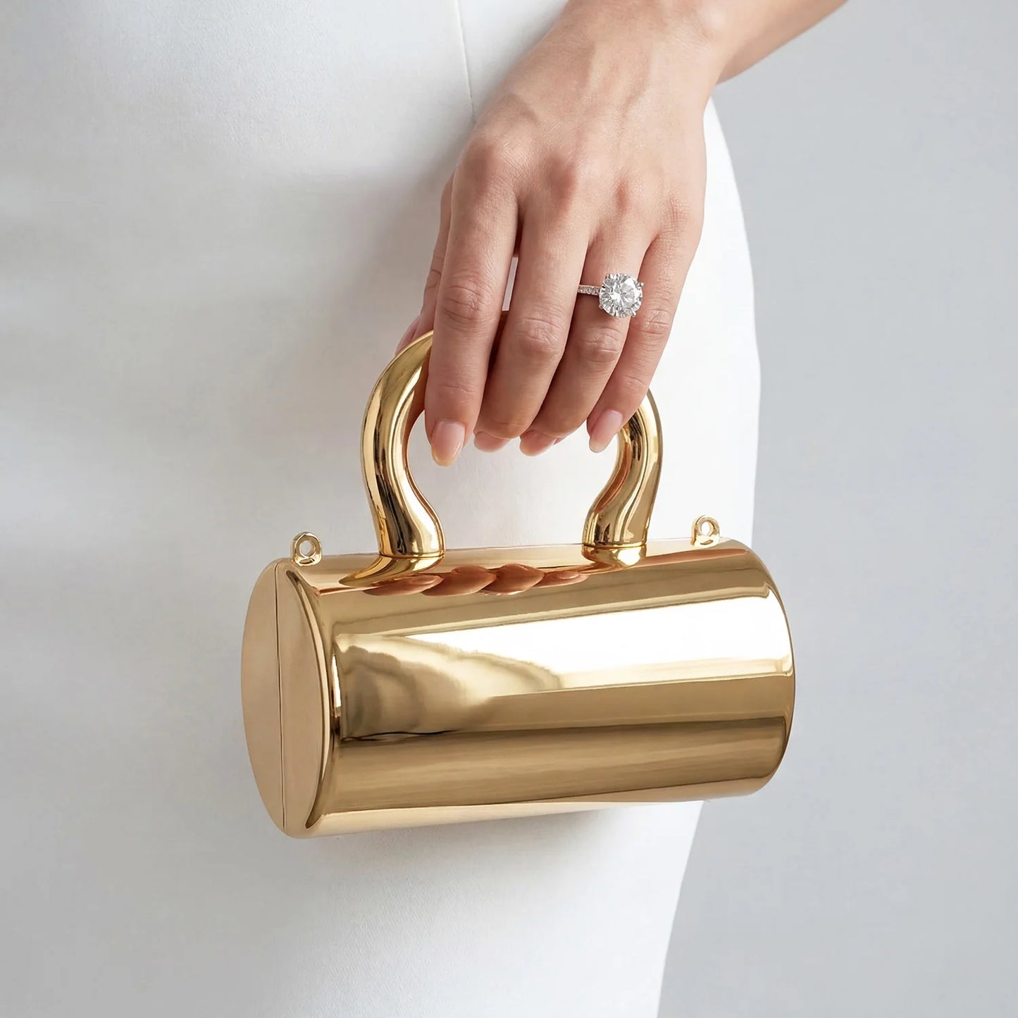 Mini Acrylic Cylinder Clutch Bag