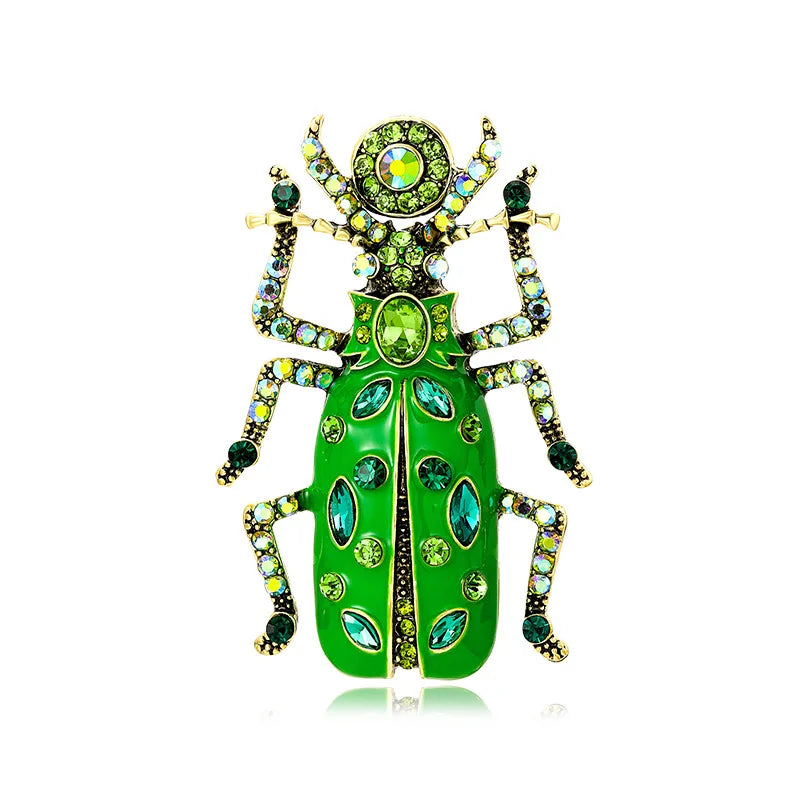 SKEDS New Arrival 2023 Women Men Exquisite Enamel Beetle Pins Brooches Fashion Unisex Suit Clothing Insect Badges Brooch Pin