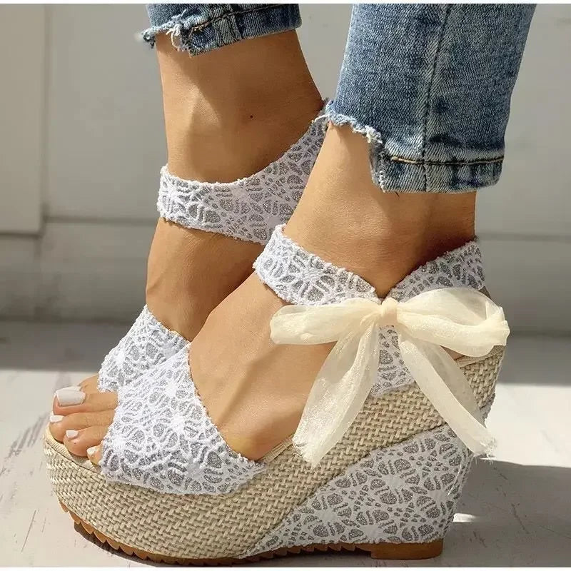 Summer New Fashion Slope Heel Fish Mouth Women's Sandals