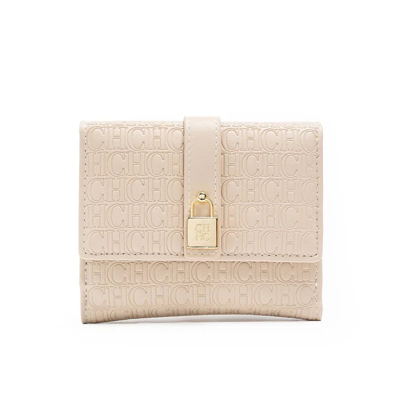 CH Fashion Versatile Letter Print Design Wallet Premium Feeling Wallet High Quality Standard Wallet Ladies Temperament Style