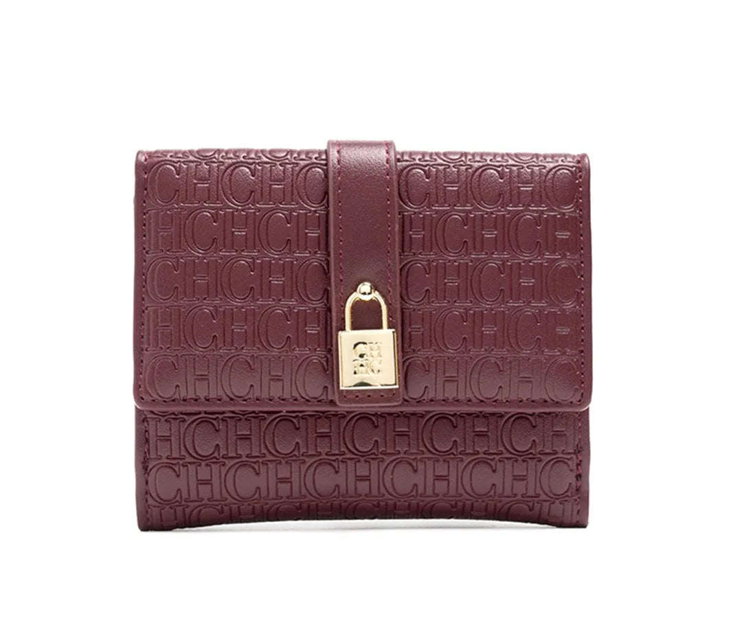 CH Fashion Versatile Letter Print Design Wallet Premium Feeling Wallet High Quality Standard Wallet Ladies Temperament Style