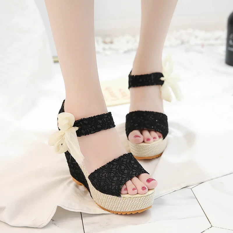 Summer New Fashion Slope Heel Fish Mouth Women's Sandals