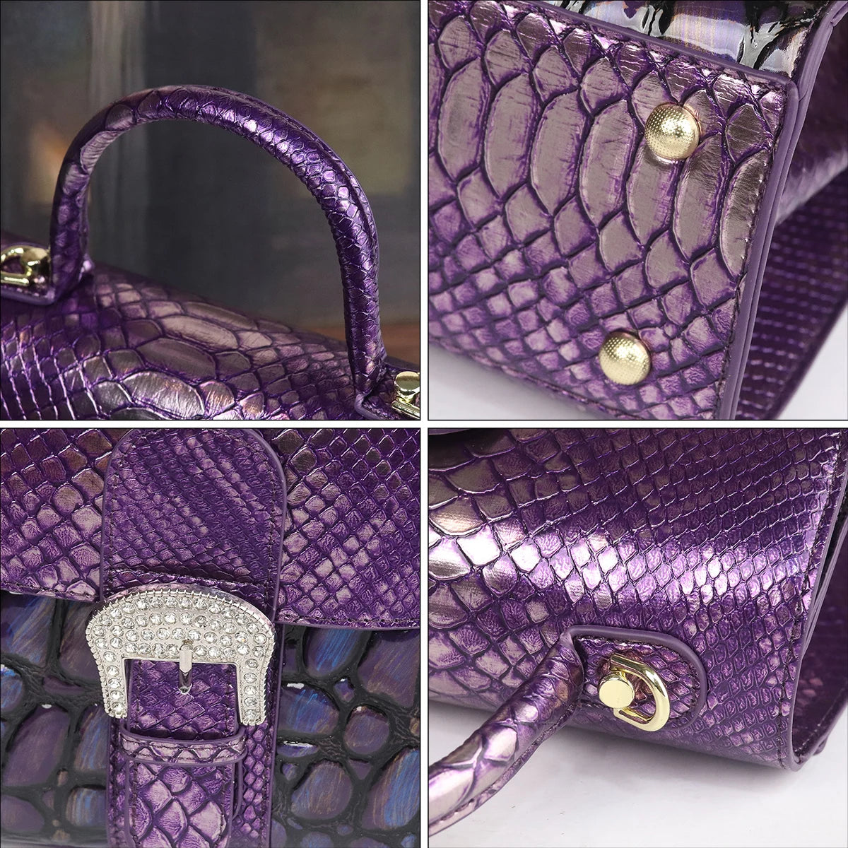 Stone-patterned handbag