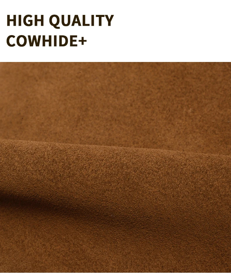 Genuine Leather Suede Tote Bag