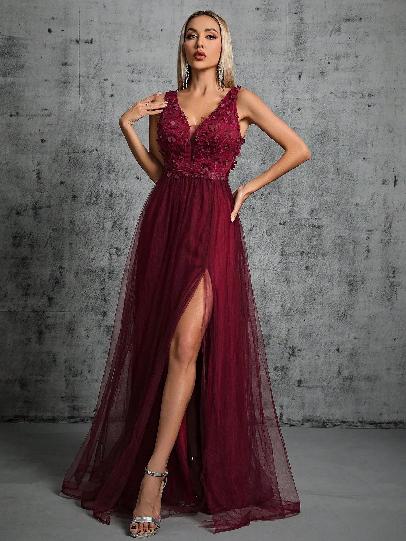 3D Sequin Embroidered Mermaid Dress