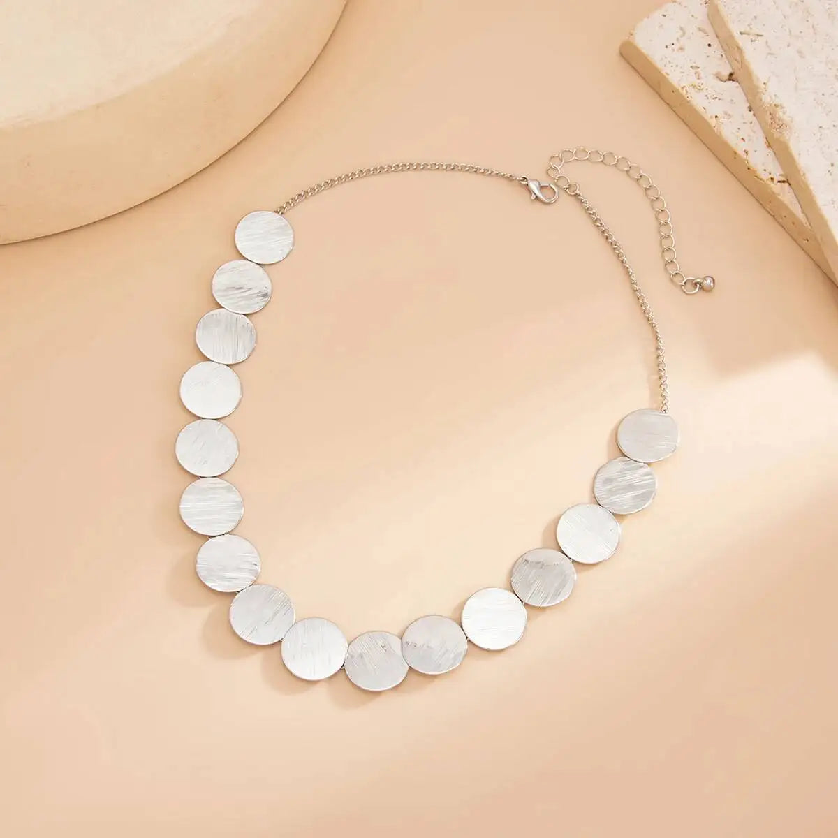 KunJoe Elegant Metal Sequins Chokers Necklaces
