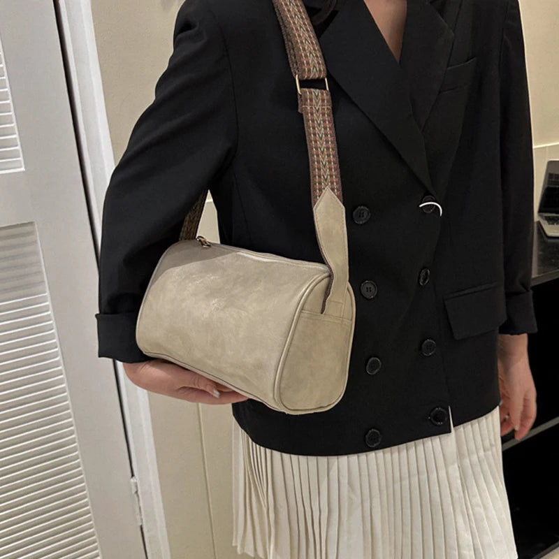 Vintage Boston Leather Crossbody Bag