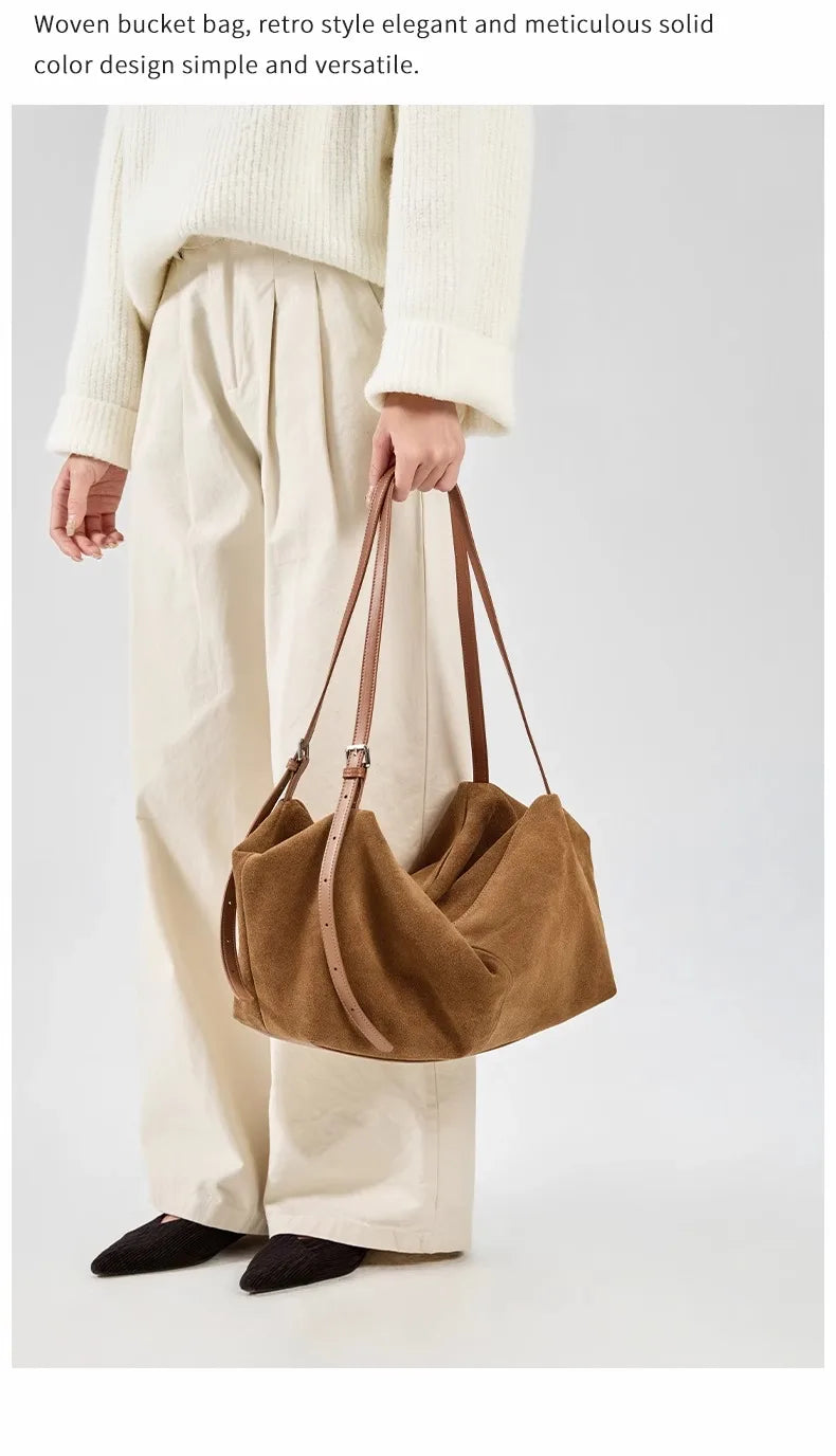Genuine Leather Commuter Tote Bag