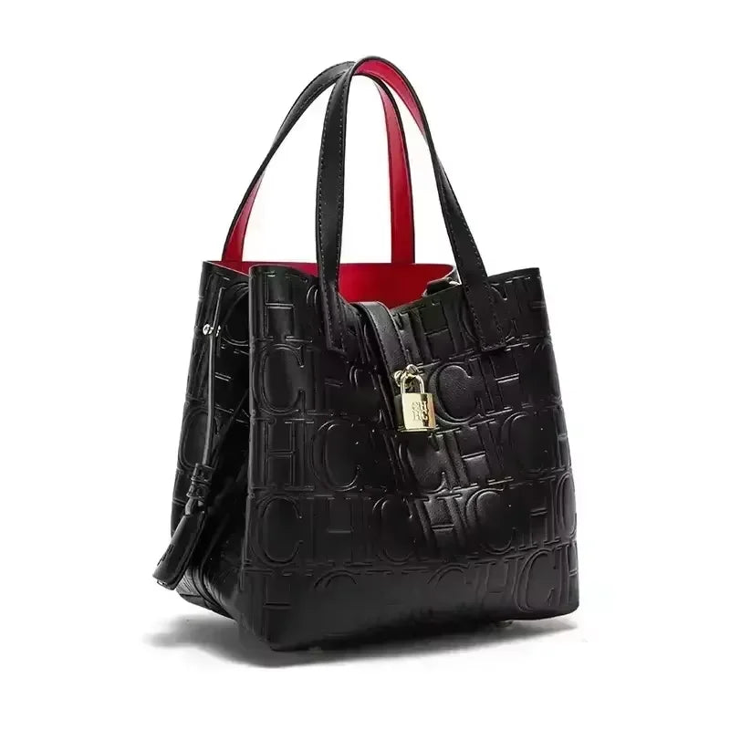 Classic PU Leather Bucket Tote Bag