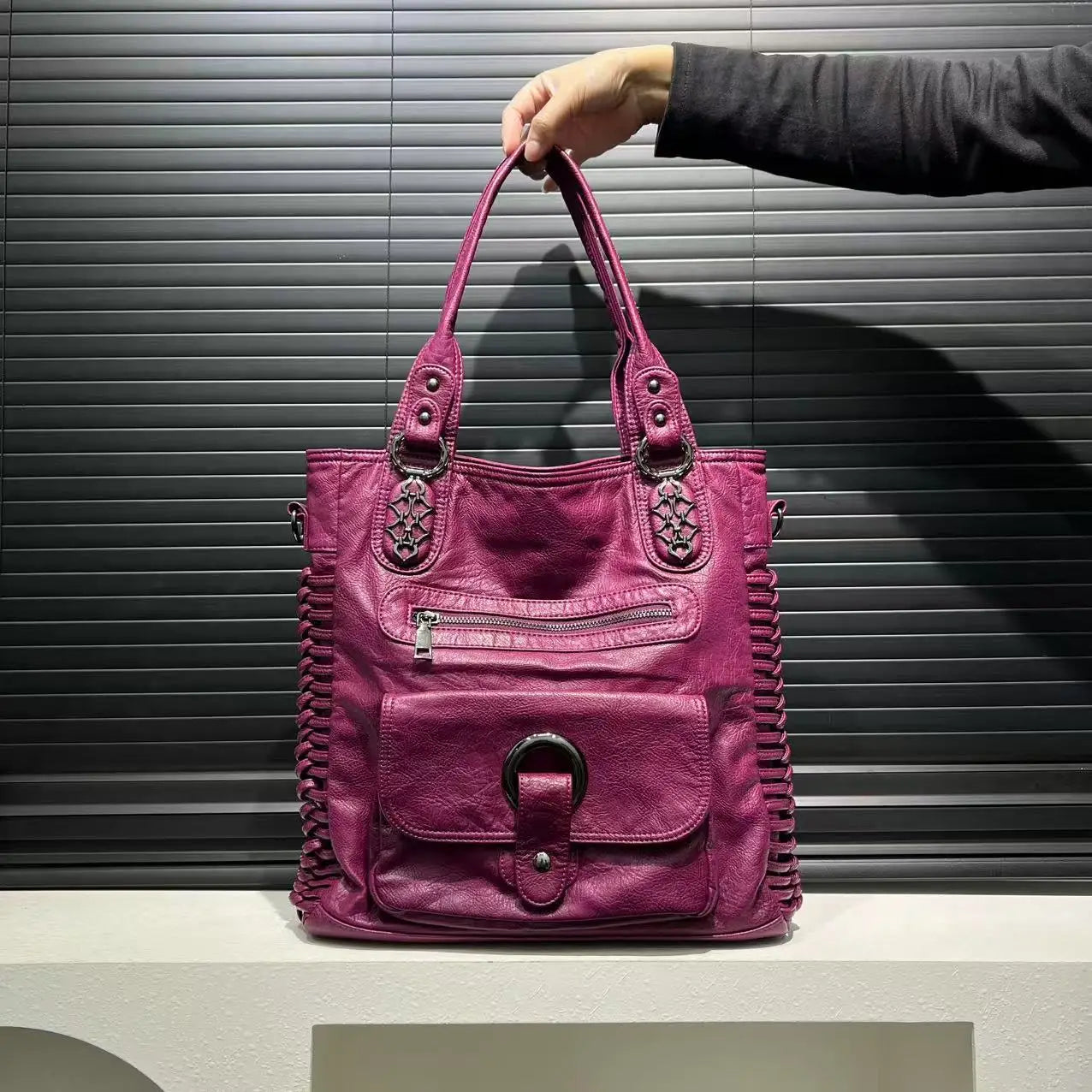 Y2K Motorcycle Shoulder Handbag