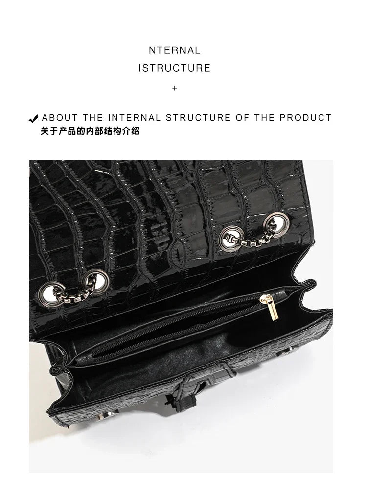 Sequin Chain Crossbody Handbag