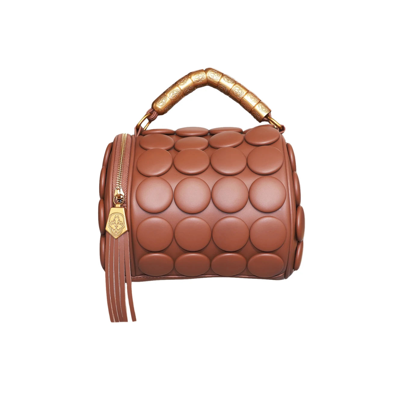 Designer Leather Bucket Shoulder Tote Bag