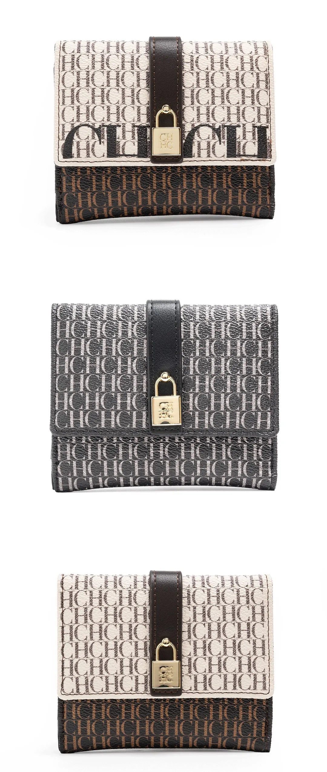 CH Fashion Versatile Letter Print Design Wallet Premium Feeling Wallet High Quality Standard Wallet Ladies Temperament Style Car