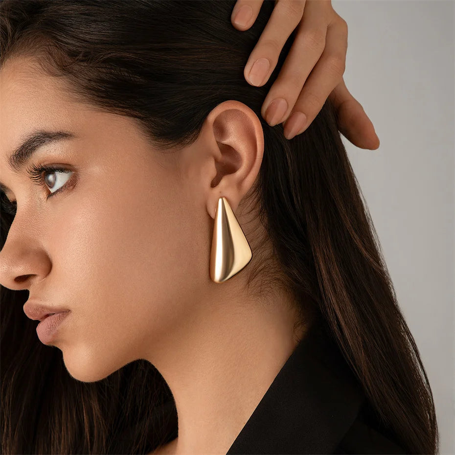 Ingemark Vintage Punk Smooth Metal Stud Earrings