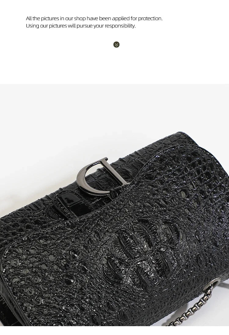 Sequin Chain Crossbody Handbag
