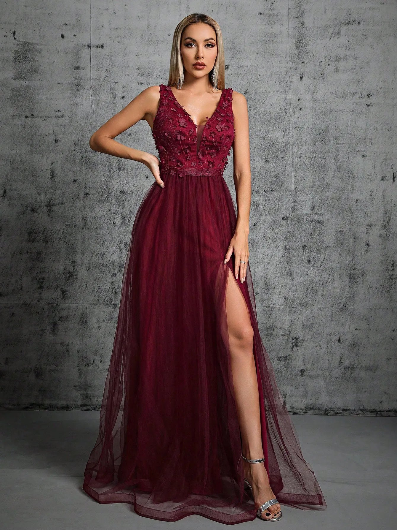 3D Sequin Embroidered Mermaid Dress