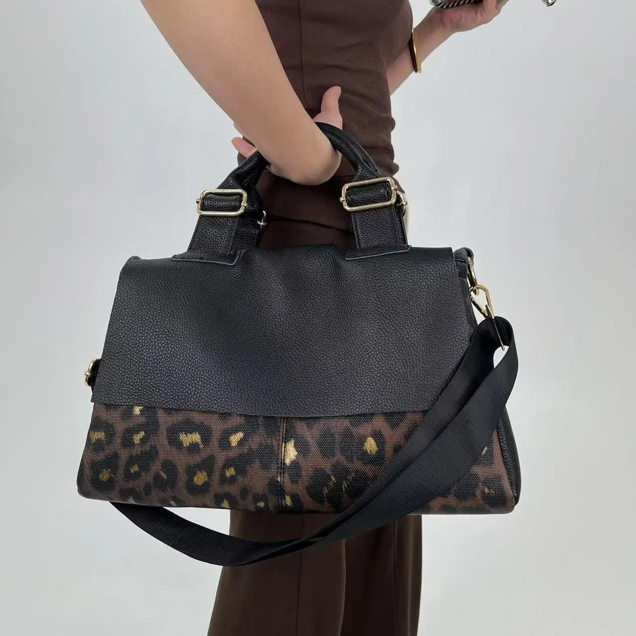 Y2K Leopard Print Tote Bag