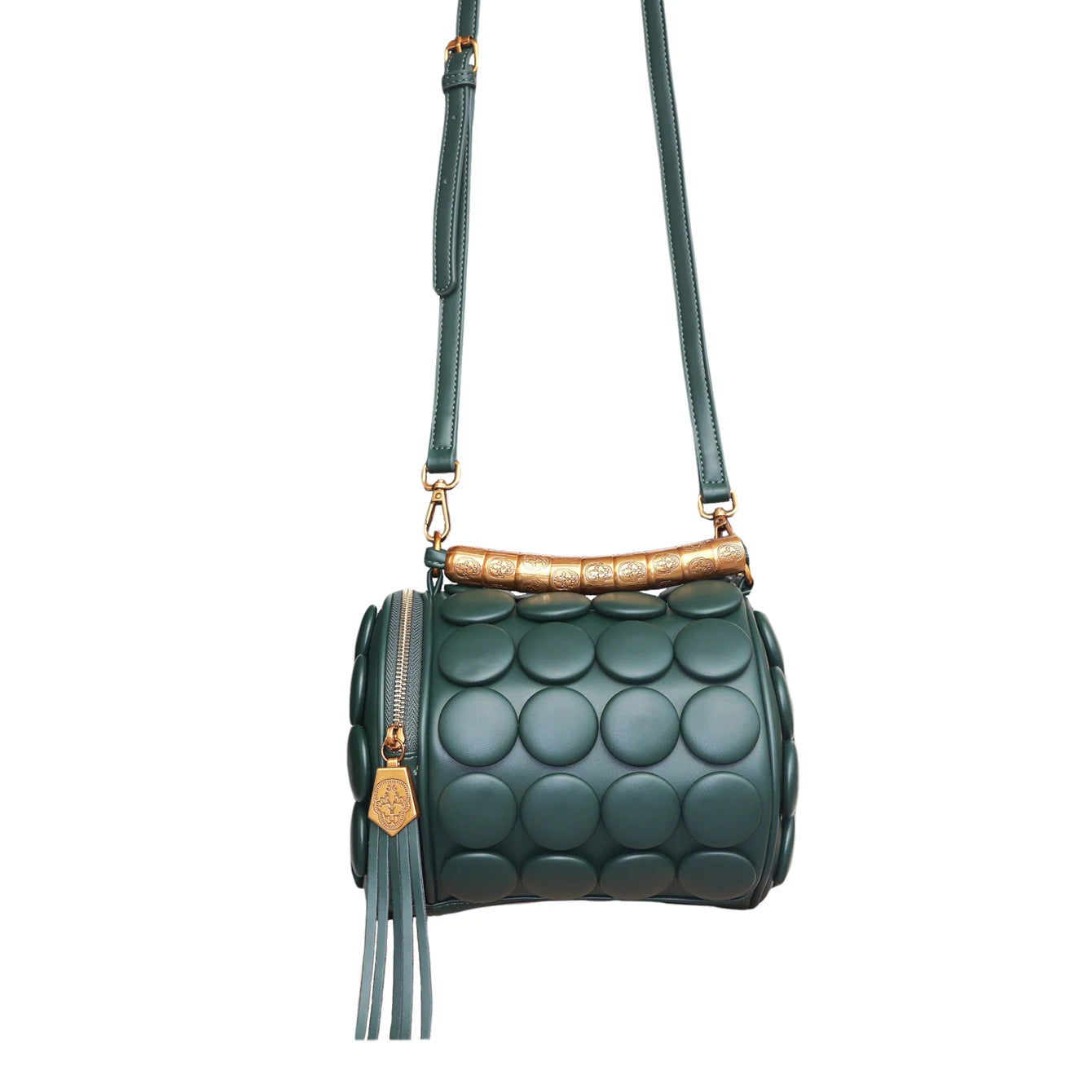 Designer Leather Bucket Shoulder Tote Bag