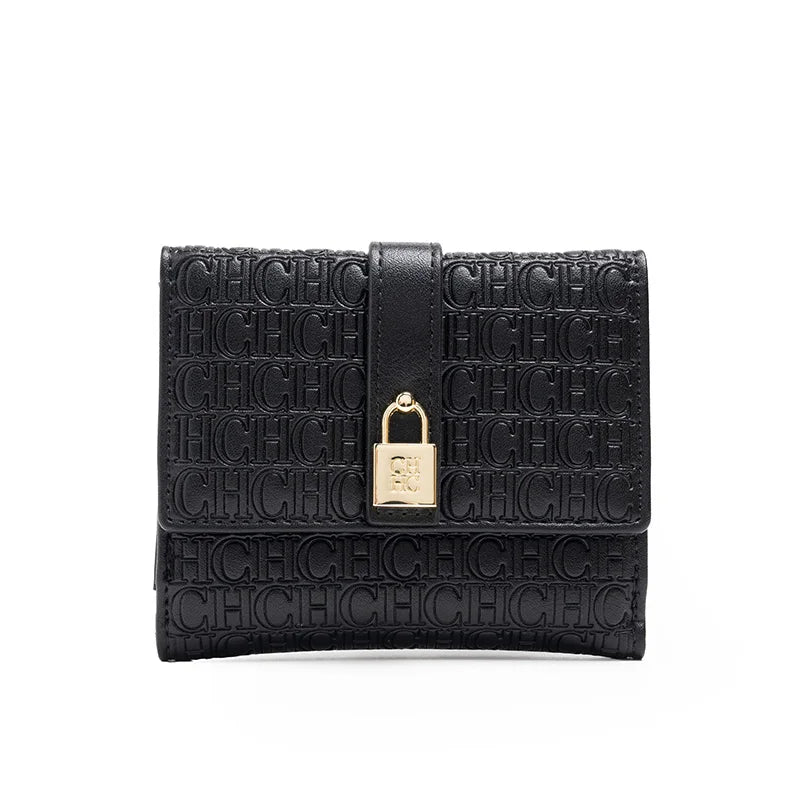 CH Fashion Versatile Letter Print Design Wallet Premium Feeling Wallet High Quality Standard Wallet Ladies Temperament Style Car