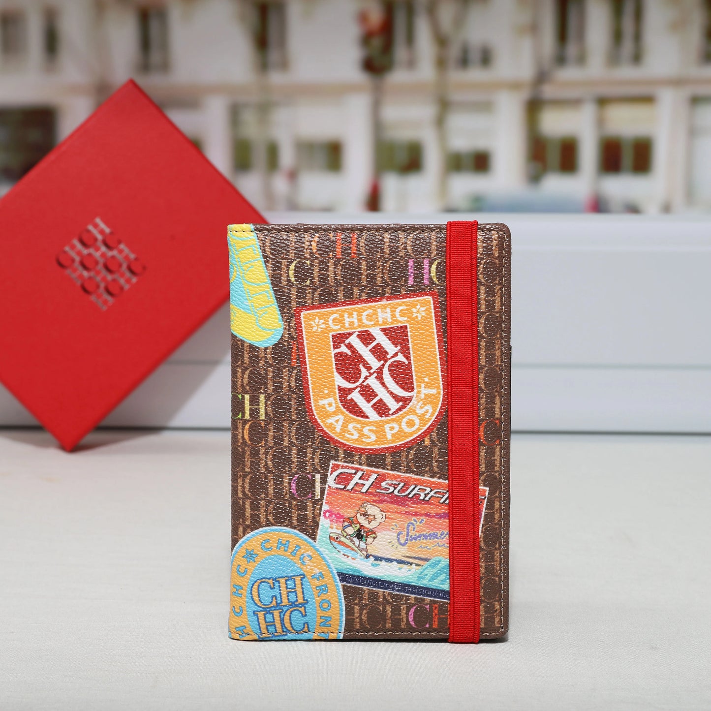 CH Passport Holder Stylish Patterned Design Passport Cover Multi Function Card Pocket Travel Document Organizer Travel Essential