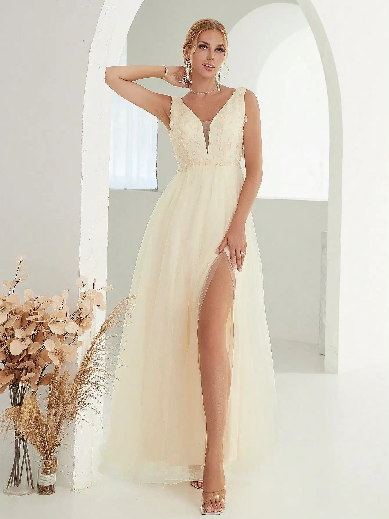 3D Sequin Embroidered Mermaid Dress