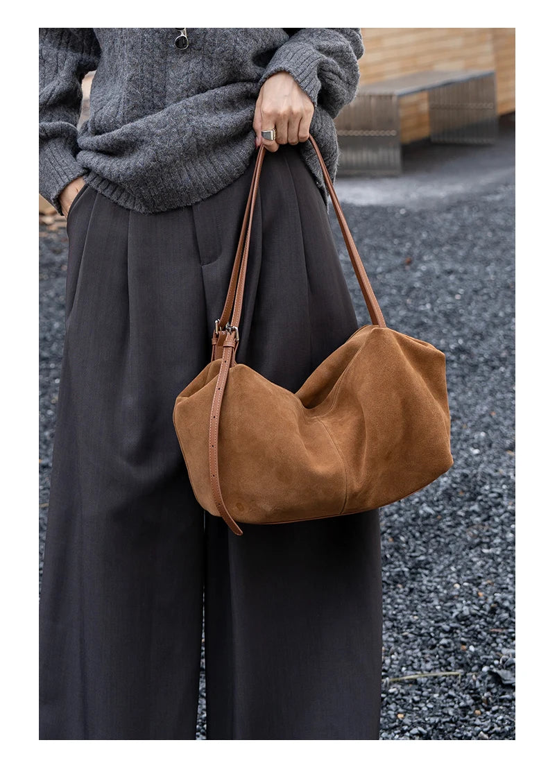 Genuine Leather Commuter Tote Bag