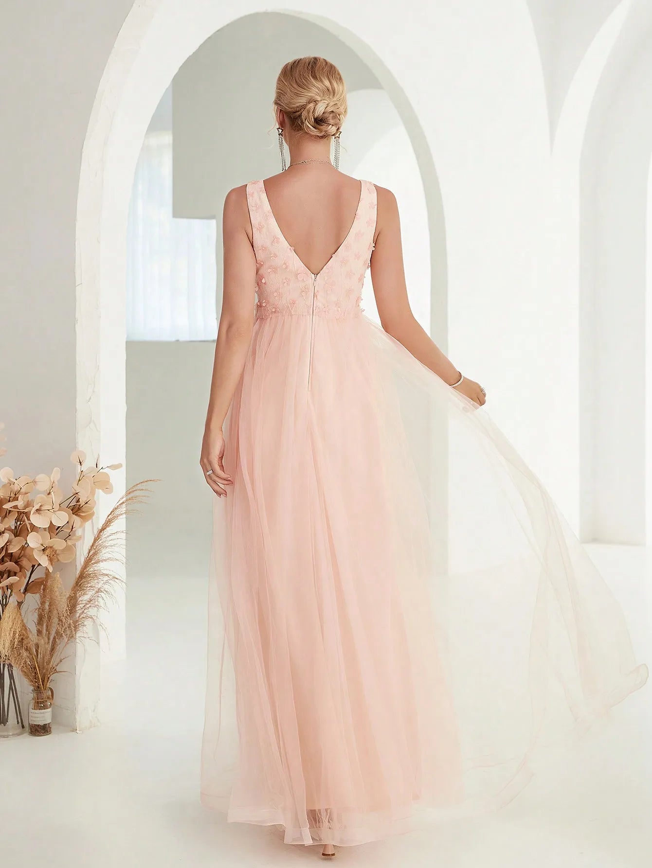 3D Sequin Embroidered Mermaid Dress