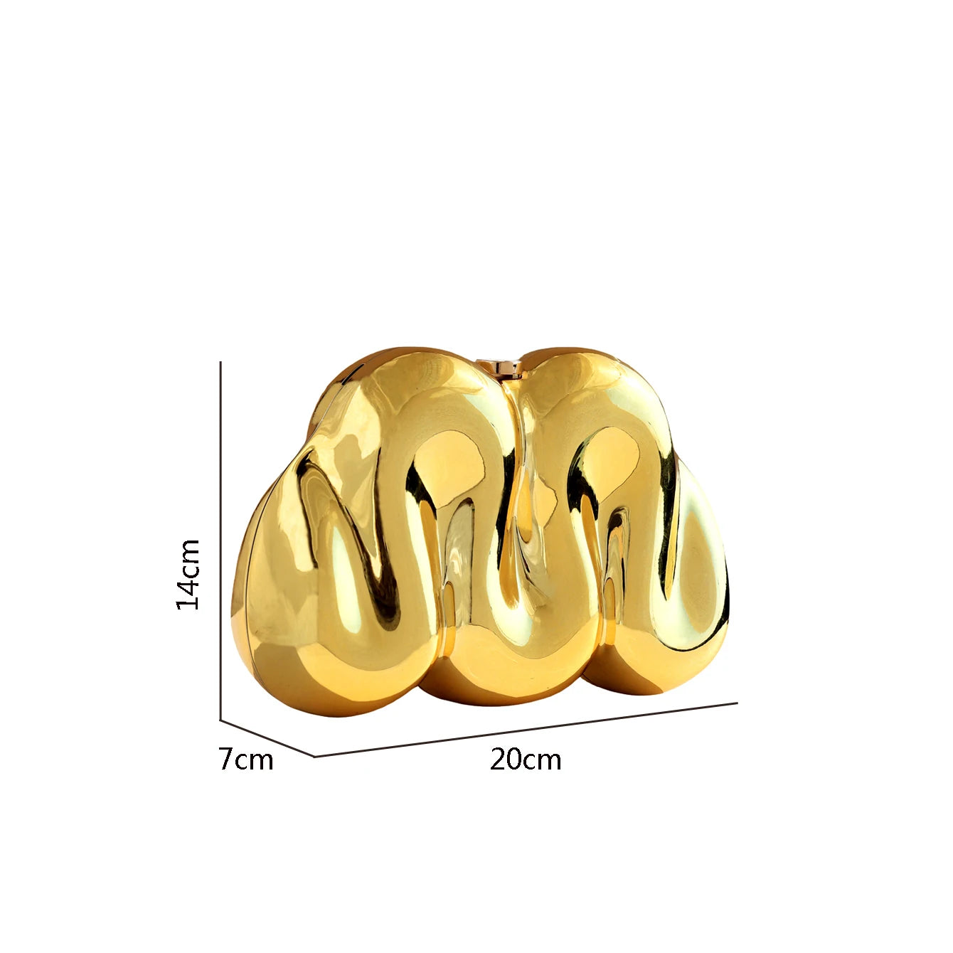 Luxury Gold Acrylic Evening Clutch Bag