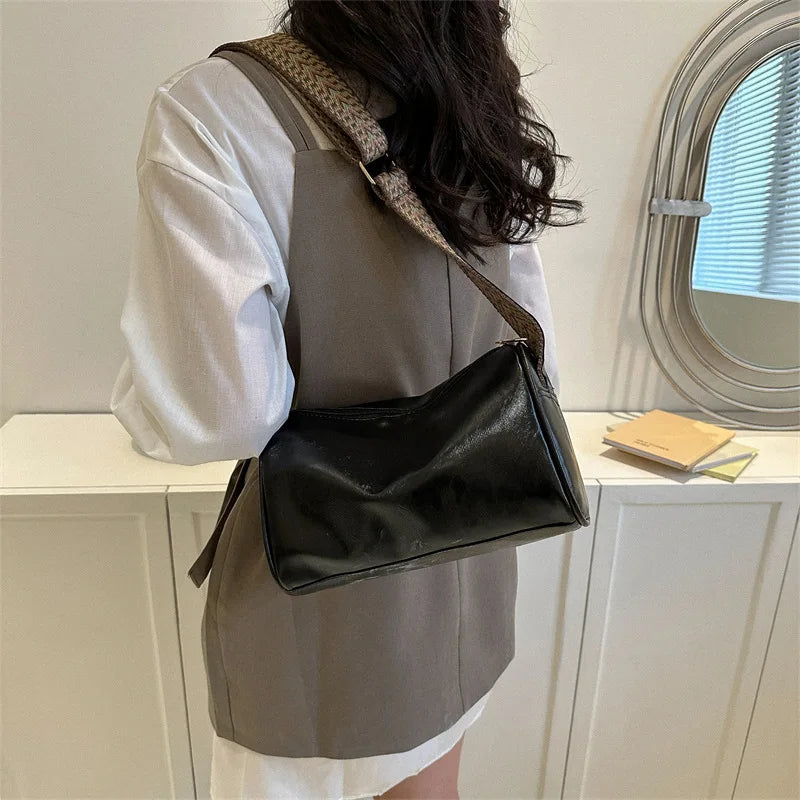 Vintage Boston Leather Crossbody Bag