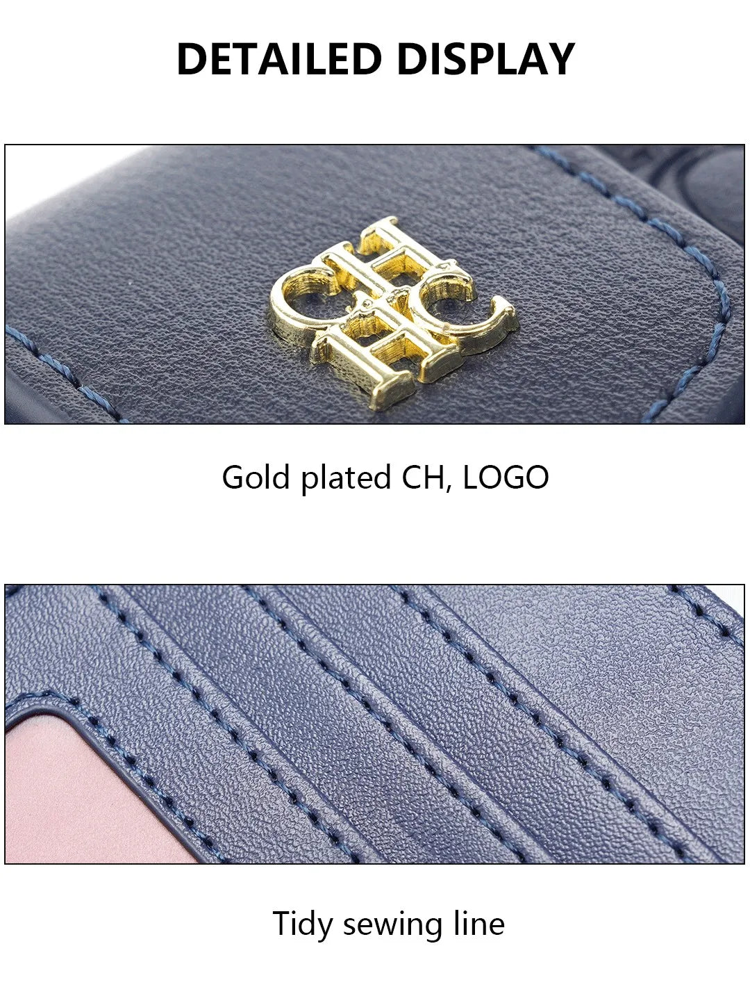 Embossed PU Leather Long Wallet