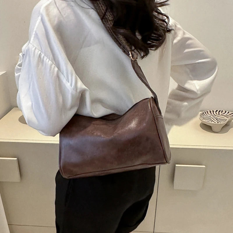 Vintage Boston Leather Crossbody Bag