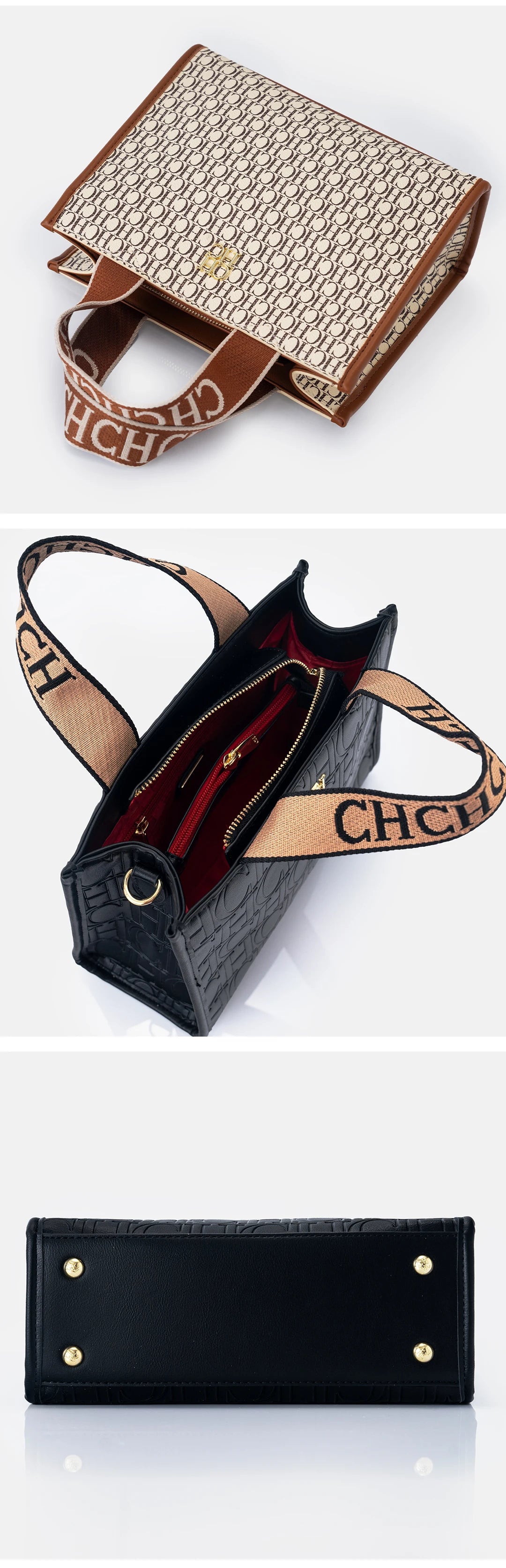 CH Fashion High Quality Women's Bags Metal Logo Casual Large Capacity Light Luxury Brand Designer 2025 New Women's Handbag