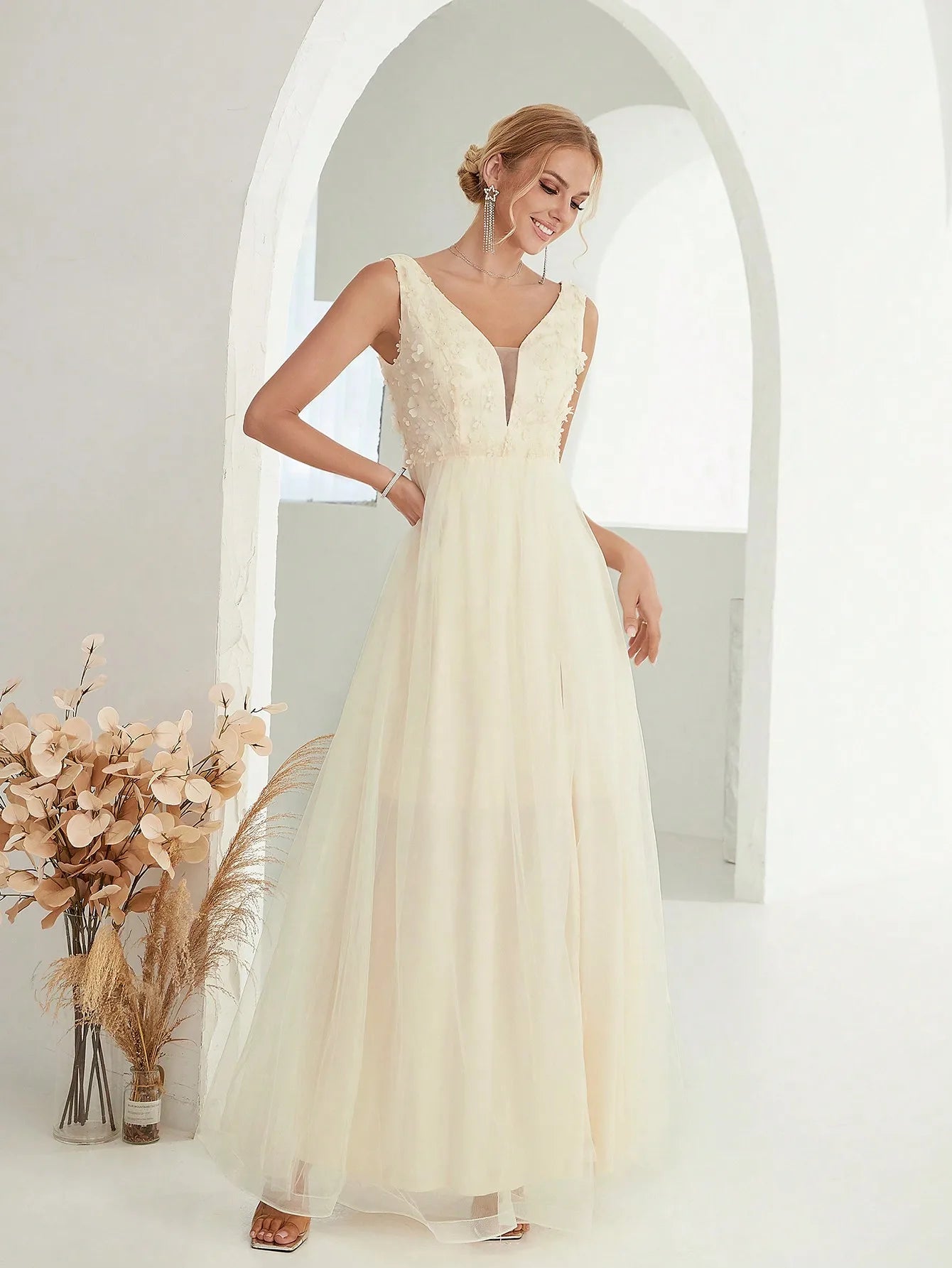 3D Sequin Embroidered Mermaid Dress