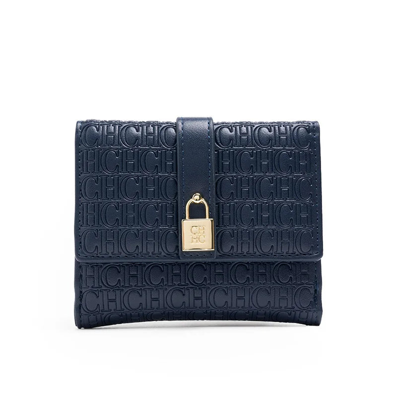 CH Fashion Versatile Letter Print Design Wallet Premium Feeling Wallet High Quality Standard Wallet Ladies Temperament Style Car