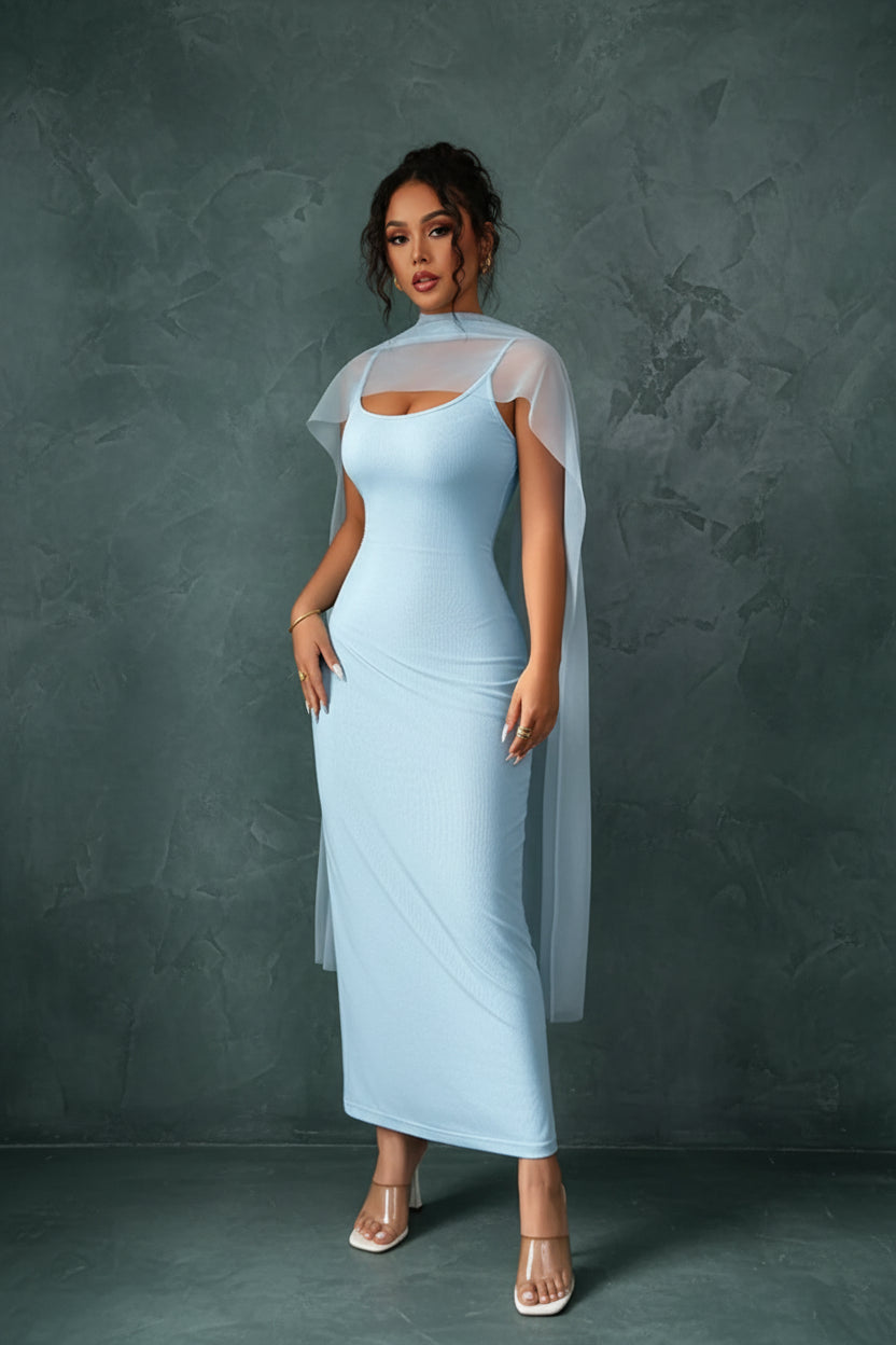 Scoop Neck Bodycon Maxi Dress - TrendNest