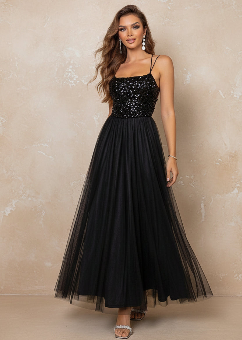 Lace - Up Backless Mesh Dress - TrendNest