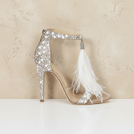 High Heels, Feather Sandals, Tassel Heels